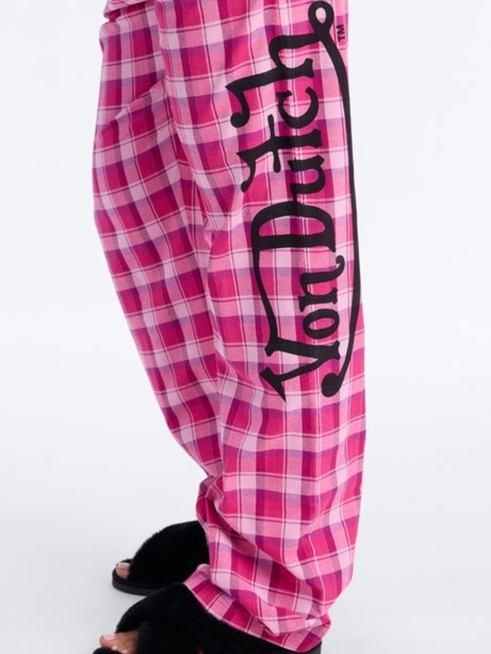 Von Dutch 2 PC Set Tank And Plaid Pajama Pants - Picture 2 of 5